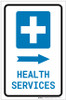 Health Services Right Arrow with Icon Portrait - Label