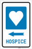 Hospice Left Arrow with Icon Portrait - Label
