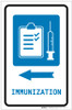 Immunization Left Arrow with Icon Portrait - Label
