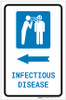 Infectious Disease Left Arrow with Icon Portrait - Label