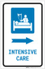 Intensive Care Right Arrow with Icon Portrait - Label