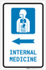 Internal Medicine Left Arrow with Icon Portrait - Label Internal Medicine Left Arrow with Icon Portrait - Label