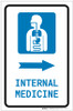 Internal Medicine Right Arrow with Icon Portrait - Label