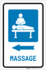 Massage Left Arrow with Icon Portrait - Label Massage Left Arrow with Icon Portrait - Label