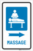 Massage Right Arrow with Icon Portrait - Label