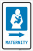 Maternity Right Arrow with Icon Portrait - Label
