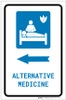 Alternative Medicine Left Arrow with Icon Portrait - Label