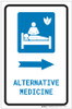 Alternative Medicine Right Arrow with Icon Portrait - Label Alternative Medicine Right Arrow with Icon Portrait - Label