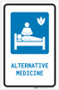 Alternative Medicine with Icon Portrait - Label Alternative Medicine with Icon Portrait - Label