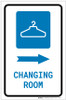 Changing Room Right Arrow with Icon Portrait - Label
