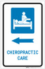 Chiropractic Care Left Arrow with Icon Portrait - Label