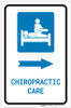 Chiropractic Care Right Arrow with Icon Portrait - Label Chiropractic Care Right Arrow with Icon Portrait - Label