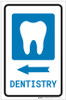 Dentistry Left Arrow with Icon Portrait - Label