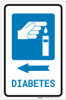 Diabetes Left Arrow with Icon Portrait - Label
