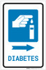 Diabetes Right Arrow with Icon Portrait - Label