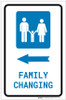 Family Changing Left Arrow with Icon Portrait - Label