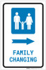 Family Changing Right Arrow with Icon Portrait - Label