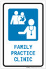 Family Practice Clinic with Icon Portrait - Label