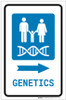 Genetics Right Arrow with Icon Portrait - Label