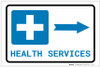 Health Services Right Arrow with Icon Landscape - Label