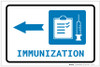 Immunization Left Arrow with Icon Landscape - Label