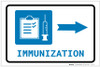 Immunization Right Arrow with Icon Landscape - Label