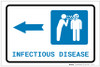 Infectious Disease Left Arrow with Icon Landscape - Label