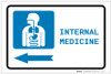 Internal Medicine Left Arrow with Icon Landscape - Label Internal Medicine Left Arrow with Icon Landscape - Label