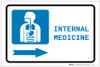 Internal Medicine Right Arrow with Icon Landscape - Label