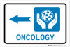 Oncology Left Arrow with Icon Landscape - Label