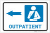 Outpatient Left Arrow with Icon Landscape - Label Outpatient Left Arrow with Icon Landscape - Label