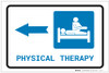 Physical Therapy Left Arrow with Icon Landscape - Label Physical Therapy Left Arrow with Icon Landscape - Label