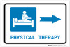 Physical Therapy Right Arrow with Icon Landscape - Label