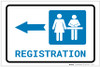 Registration Left Arrow with Icon Landscape - Label Registration Left Arrow with Icon Landscape - Label