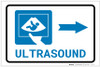 Ultrasound Right Arrow with Icon Landscape - Label