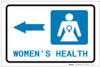 Women's Health Left Arrow with Icon Landscape - Label