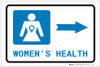 Women's Health Right Arrow with Icon Landscape - Label