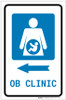 OB Clinic Left Arrow with Icon Portrait - Label OB Clinic Left Arrow with Icon Portrait - Label