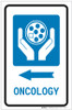 Oncology Left Arrow with Icon Portrait - Label