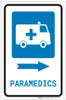 Paramedics Right Arrow with Icon Portrait - Label