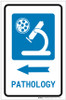 Pathology Left Arrow with Icon Portrait - Label