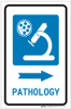 Pathology Right Arrow with Icon Portrait - Label Pathology Right Arrow with Icon Portrait - Label