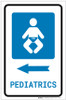 Pediatrics Left Arrow with Icon Portrait - Label