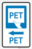 PET Left Arrow with Icon Portrait - Label