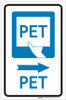PET Right Arrow with Icon Portrait - Label