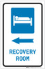 Recovery Room Left Arrow with Icon Portrait - Label