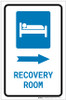 Recovery Room Right Arrow with Icon Portrait - Label