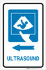 Ultrasound Left Arrow with Icon Portrait - Label Ultrasound Left Arrow with Icon Portrait - Label