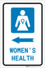 Women's Health Left Arrow with Icon Portrait - Label