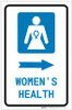 Women's Health Right Arrow with Icon Portrait - Label